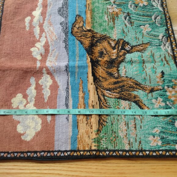 Vintage Hunting Dog Tapestry Pillow Cover Red Irish Setter - Picture 16 of 16